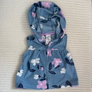 Carter's Blue Floral Hooded Vest